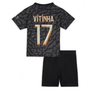 Maillot de foot Paris Saint-Germain Vitinha Ferreira #17 Troisième enfant 2023-24 Manches Courte (+ pantalon court)